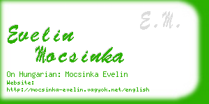 evelin mocsinka business card
